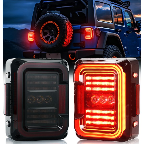 AUDEXEN LED Tail Lights Compatible with Jeep Wrang...