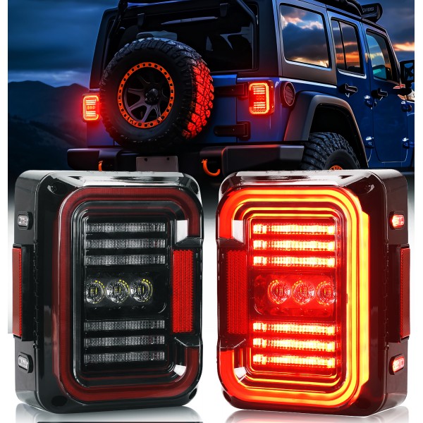 AUDEXEN LED Tail Lights Compatible with Jeep Wrang...