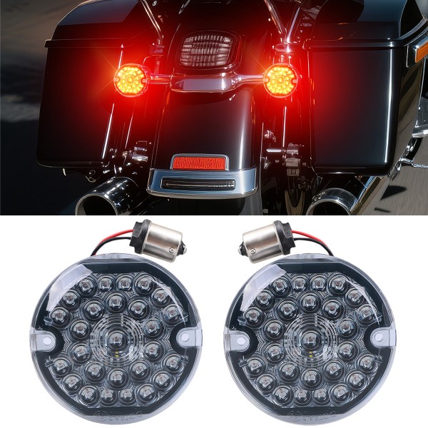 AUDEXEN 3-1/4 Inch Rear Led Turn Signal Flat Smoke...