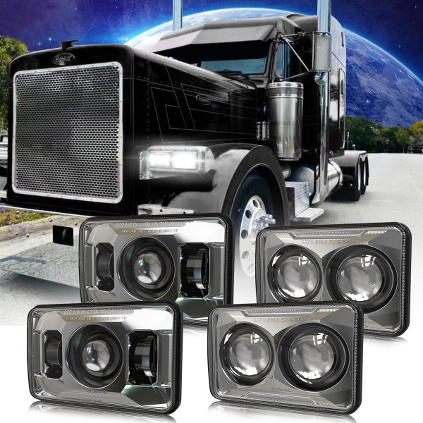 AUDEXEN 4x6 Inch LED Headlights for Kenworth T800 ...
