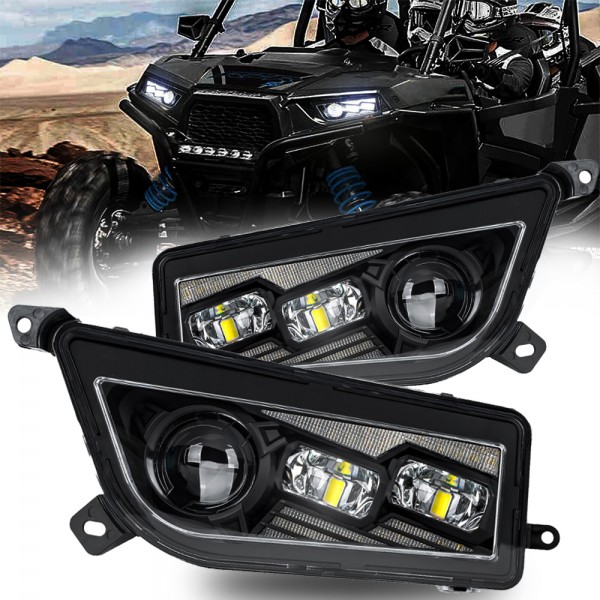 AUDEXEN 210W RZR LED Headlight, Upgraded 1000% Bri...