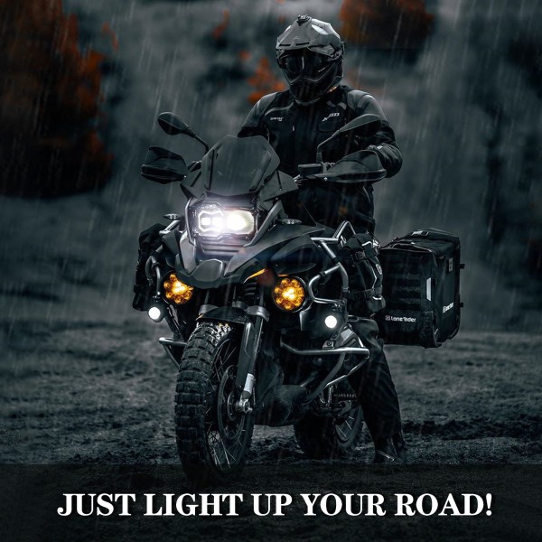 AUDEXEN 200W LED Headlight Assembly with Angel Eyes DRL High/Low Beam Compatible with BMW F800GS F800GS Adventure F700GS F650GS