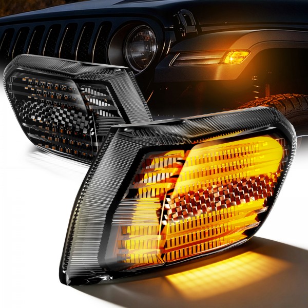 AUDEXEN LED Fender Side Marker Lights for Jeep Wra...