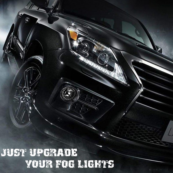 AUDEXEN LED Fog Lights with DRL Compatible with Camry Highlander Corolla Prius, Passenger and Driver Side Led Fog Lamps Compatible with Lexus GS IS LX RX ES CT