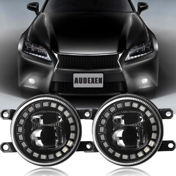 AUDEXEN LED Fog Lights with DRL Compatible with Ca...