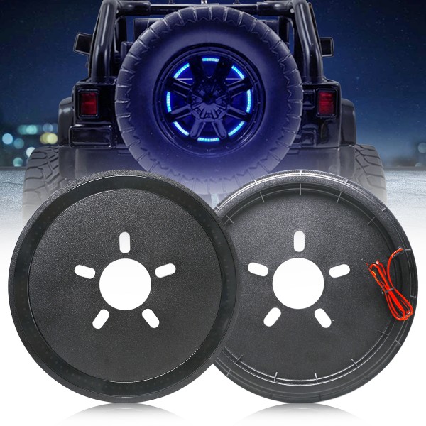 Third Brake Light, Spare Tire Wheel Light for Jeep Wrangler JK JKU 2007-2018 and Jeep Wrangler YJ TJ LJ 1987-2018, Cool Decoration Blue Brake Lights for Jeep