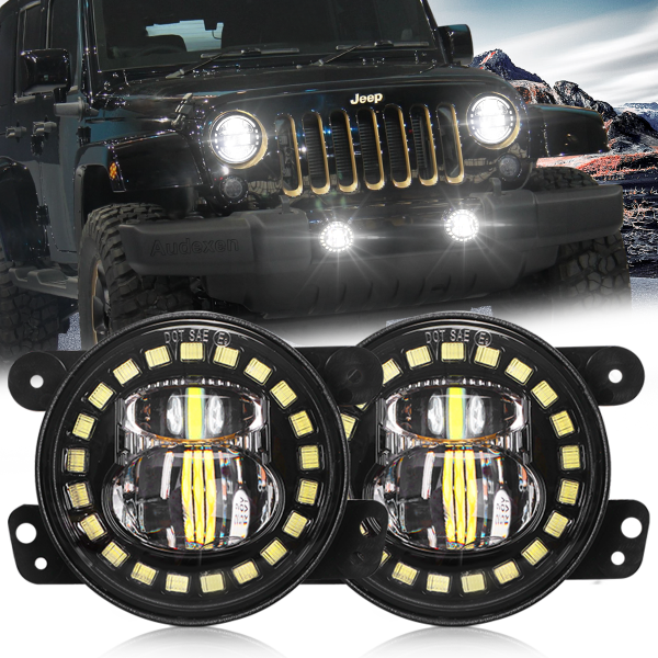 4 Inch Jeep Led Fog Light with White Halo Ring/Fog...