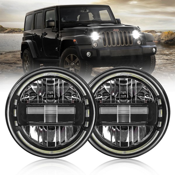 7 Inch Led Headlights DOT Approved Jeep Headlight ...