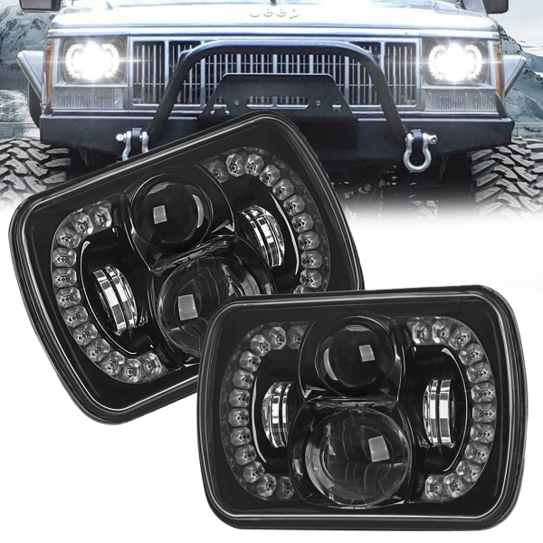 120W 5x7 7x6 LED Headlights Fit for Jeep Wrangler ...