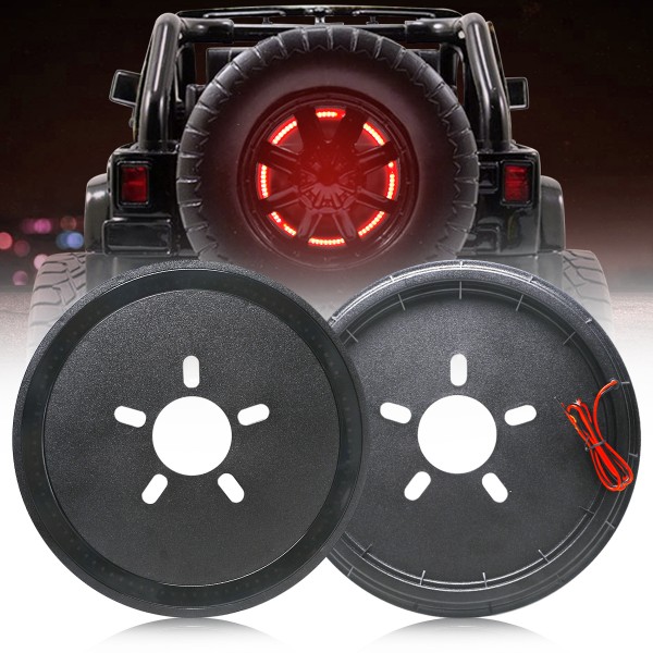 Third Brake Light, Spare Tire Wheel Light for Jeep Wrangler JK JKU 2007-2018 and Jeep Wrangler YJ TJ LJ 1987-2018, Cool Decoration Red Brake Lights for Jeep