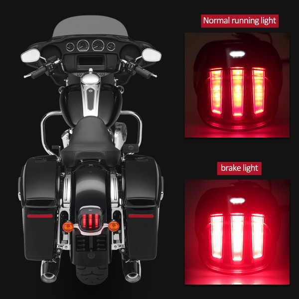 Audexen Harley Tail Light [Eagle Claw Design] DOT Approved Brake Running Lights Motorcycle LED Taillight for Harley Sportster Dyna Softail Touring Road Glide Road King (1 PCS, Black)