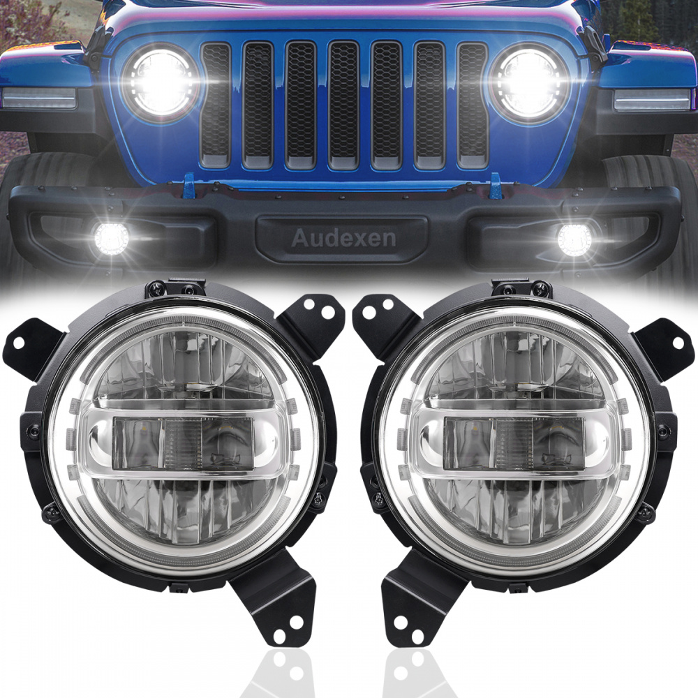 Jeep JL Headlights = Jeep 7 Inch Headlights + JL Headlight Mounting